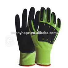 13gauge Nitrile sandy guantes de impacto con TPR